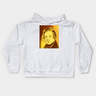 Robert Schumann Golden Portrait | Robert Schumann Artwork 8 Kids Hoodie